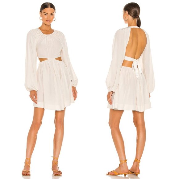 LPA Ivory Allard Long Sleeve Mini Dress Size Large 41266 - Picture 1 of 15